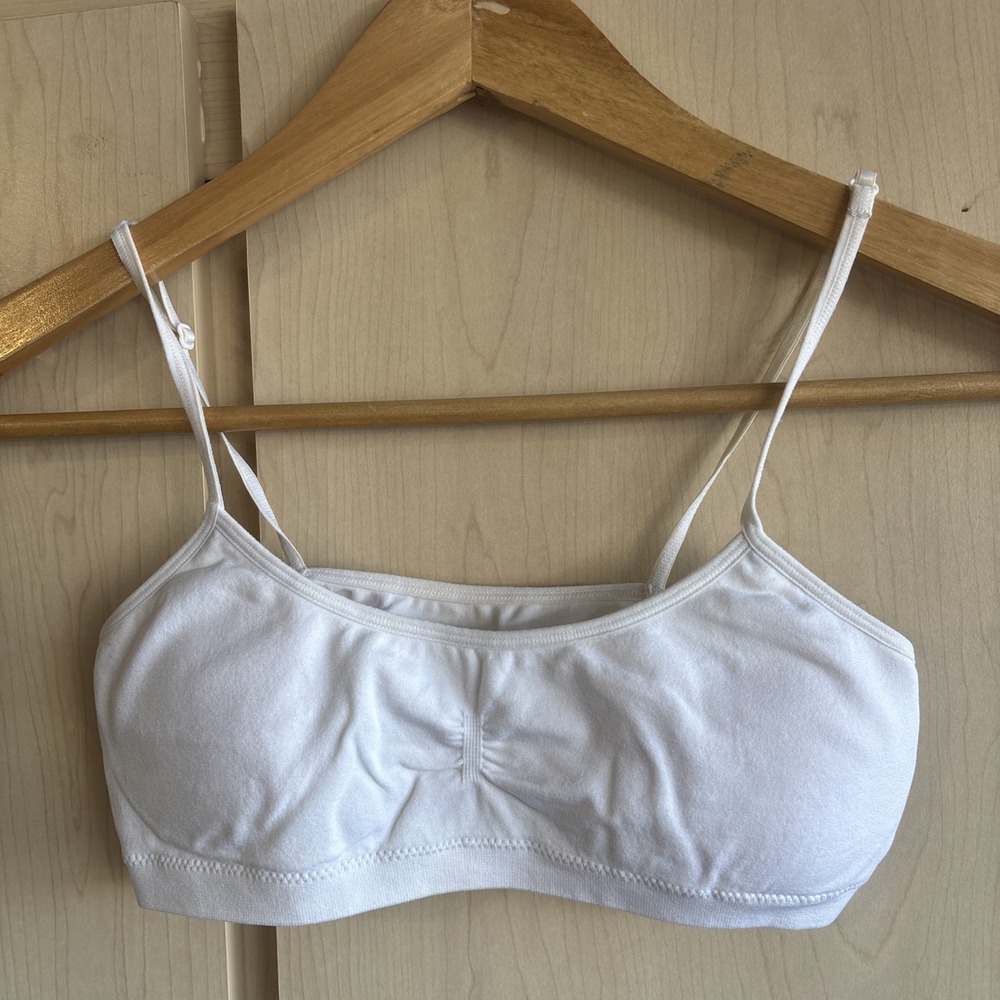 Hanes Women's Seamless Bralette Large White Wire-Free Comfort Bra MHH189
